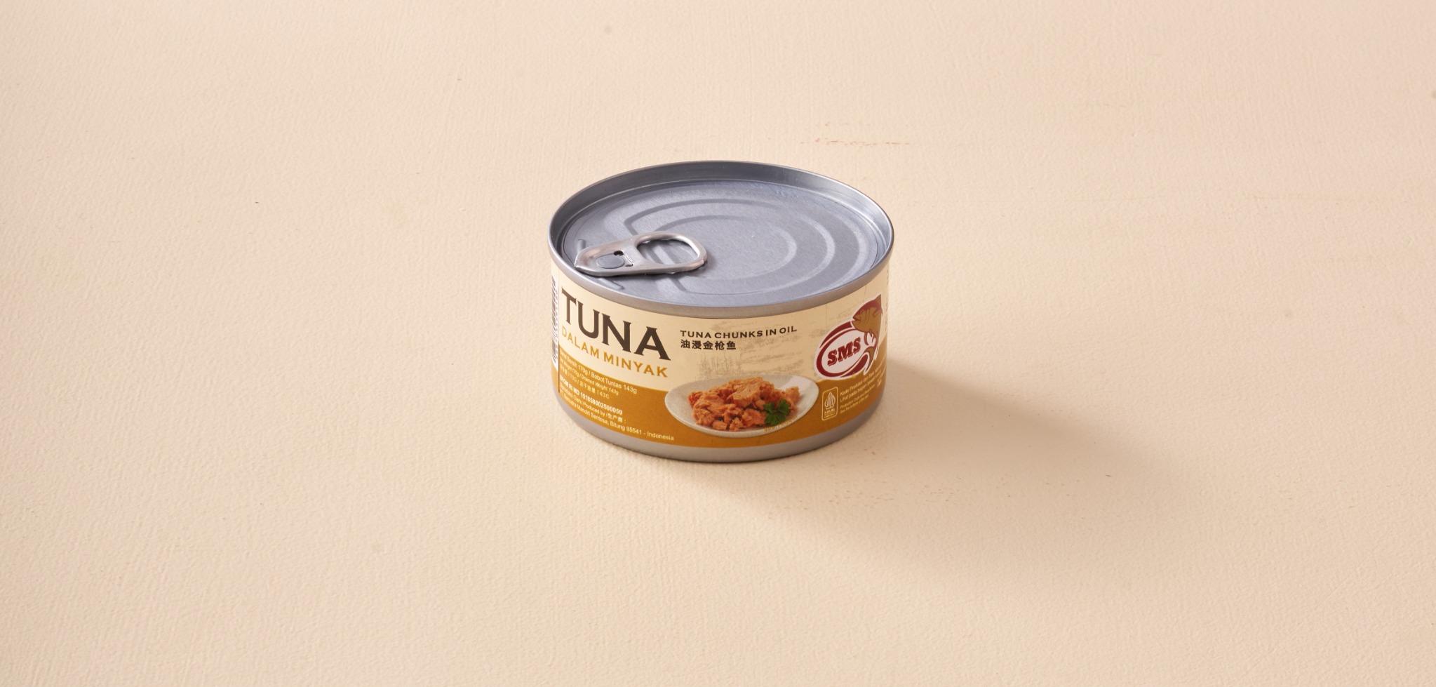Tuna SMS Chunk dalam Minyak dengan kemasan asli