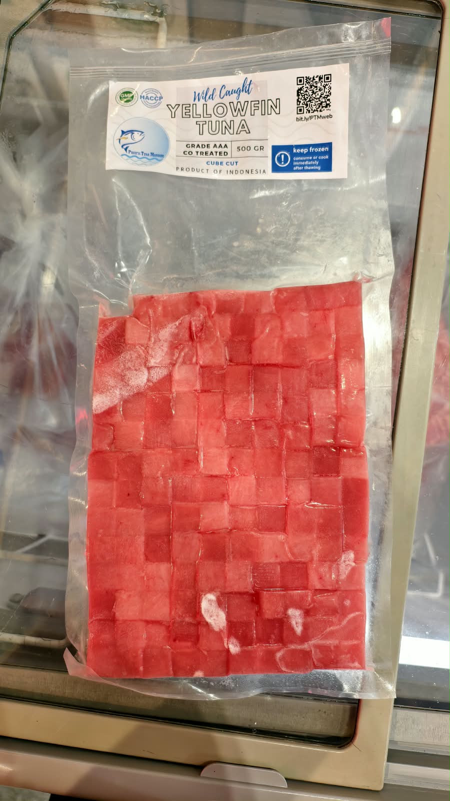 Tuna Cube dalam kemasan sesuai foto produk